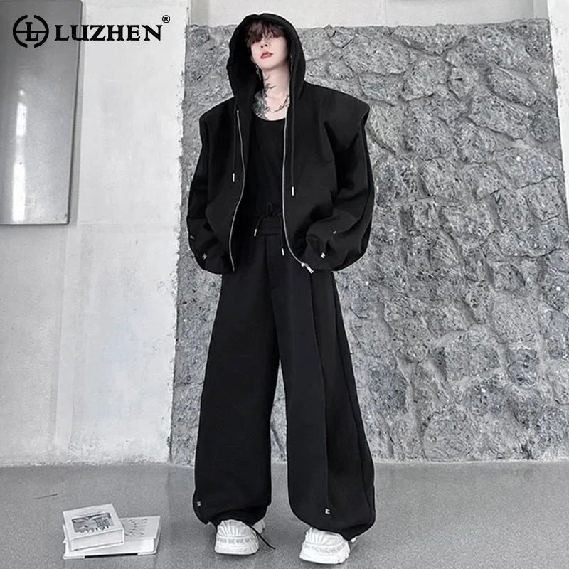 LUZHEN Fashion Handsome Two-piece Sets Men Solid Color New Metal Buckle Decorate Casual Pants Original Hooded Sweatshirt JY3744
LUZHEN Fashion Handsome Two-piece Sets Men Solid Color New Metal Buckle Decorate Casual Pants Original Hooded Sweatshirt JY3744