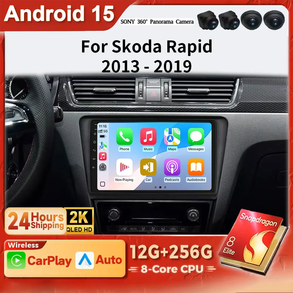 Android 15 2K QLED Auto Car Radio for VW Skoda Rapid 2013 2014 2015 2016 2017 2018 2019 Seat Toledo 2015 - 2018 Wireless 4G BT
Android 15 2K QLED Auto Car Radio for VW Skoda Rapid 2013 2014 2015 2016 2017 2018 2019 Seat Toledo 2015 - 2018 Wireless 4G BT