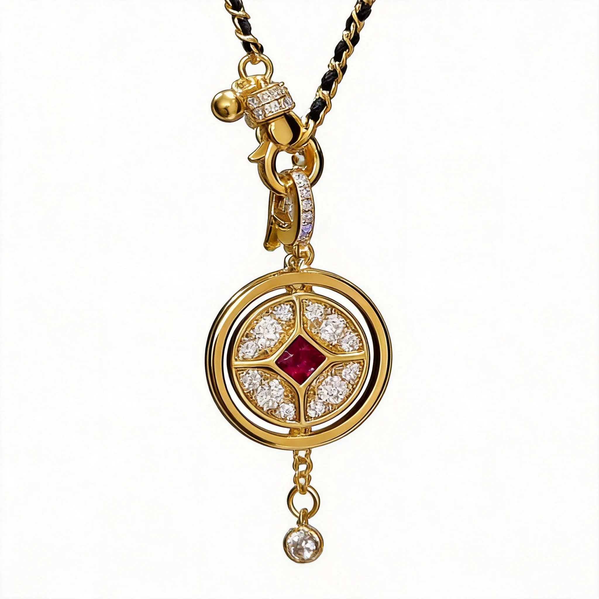Chinese Style Lucky Fortune Blessing Rotatable Copper Coin Pendant Necklace For Women Double Sided Wear Gold Plated Black Woven
Chinese Style Lucky Fortune Blessing Rotatable Copper Coin Pendant Necklace For Women Double Sided Wear Gold Plated Black Woven