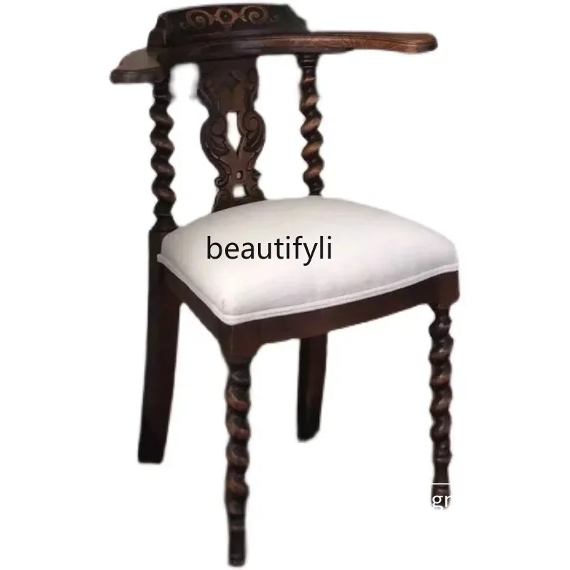 F French simple dining chair old medieval, art, carving B & B leisure single chair
F French simple dining chair old medieval, art, carving B & B leisure single chair