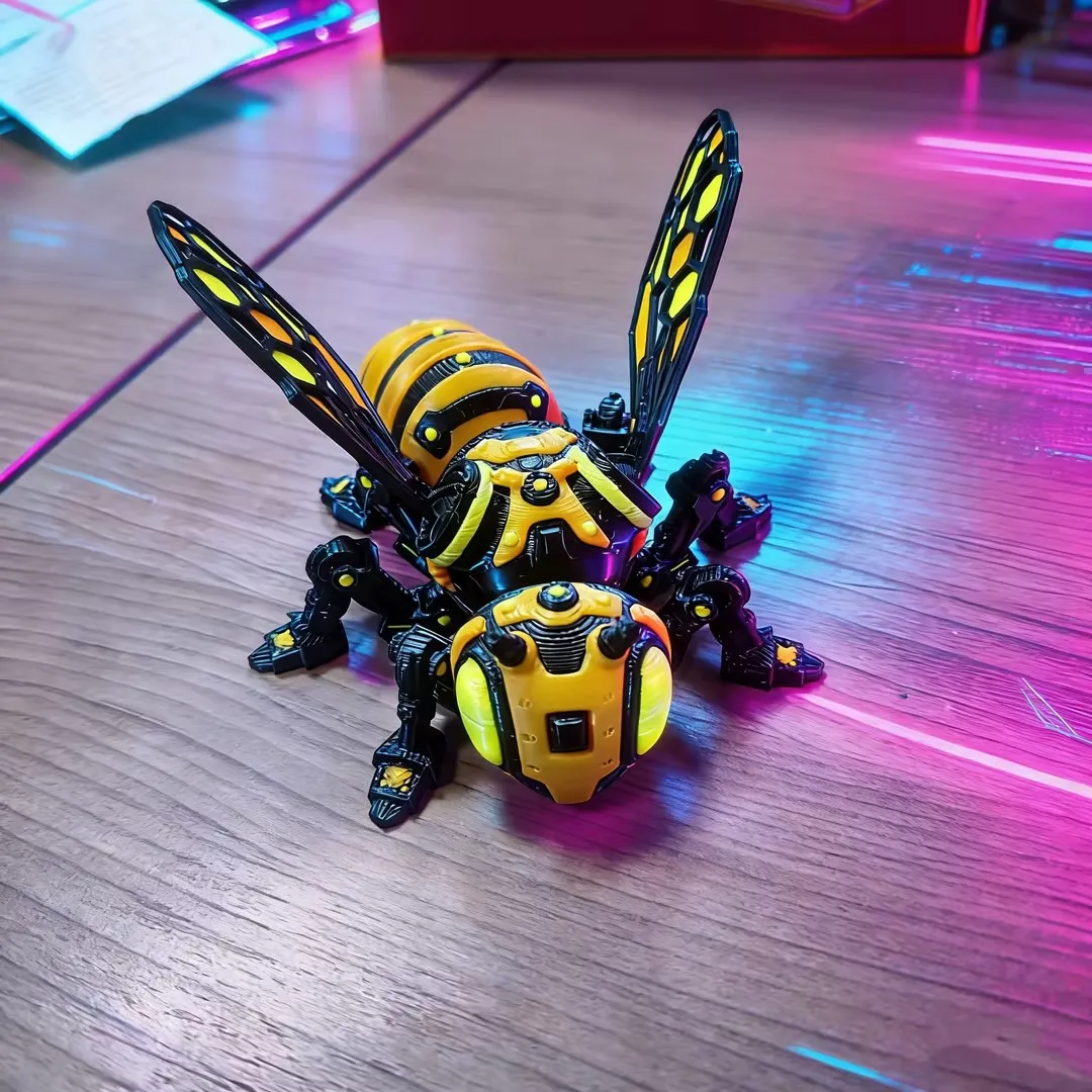 Articulated Mechanical Bee Model Cyberpunk Style Removable Wings Creative Desktop Art Decor For Adults
Articulated Mechanical Bee Model Cyberpunk Style Removable Wings Creative Desktop Art Decor For Adults