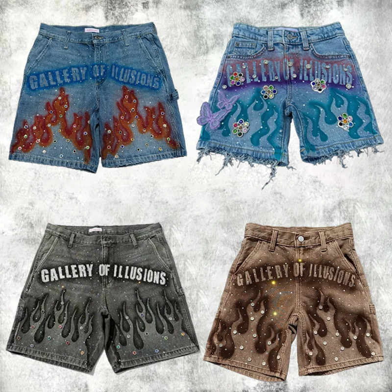 Y2K мешковатые джинсовые шорты Harajuku с узором и стразами, шорты с высокой талией, 2000-е годы, мужские баскетбольные шорты в стиле хип-хоп, уличная одежда
Y2K мешковатые джинсовые шорты Harajuku с узором и стразами, шорты с высокой талией, 2000-е годы, мужские баскетбольные шорты в стиле хип-хоп, уличная одежда