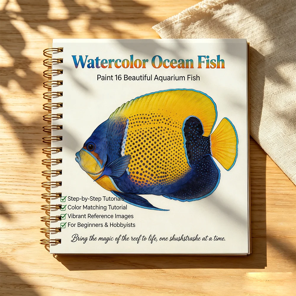 Underwater World Watercolor Coloring Book, 16 Marine Fish Patterns, Creative Art Sketchbook for All Ages, Fun Ocean Themed Paint
Underwater World Watercolor Coloring Book, 16 Marine Fish Patterns, Creative Art Sketchbook for All Ages, Fun Ocean Themed Paint