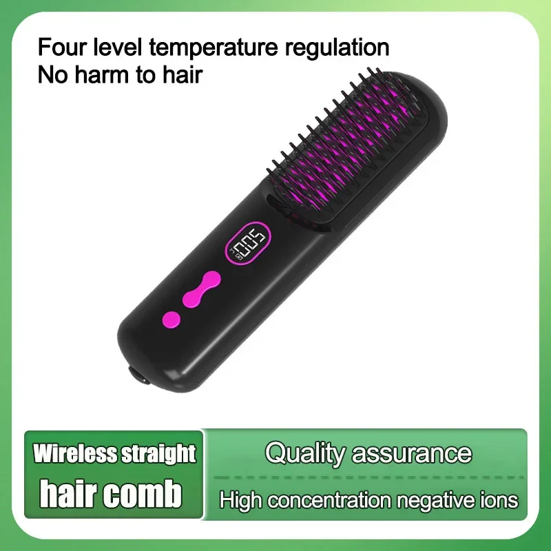 USB Wireless Charging Straight Hair Comb, Hot Air Comb, Negative Ion Straightener, Portable, Non Damaging, Hair Styling Tool
USB Wireless Charging Straight Hair Comb, Hot Air Comb, Negative Ion Straightener, Portable, Non Damaging, Hair Styling Tool