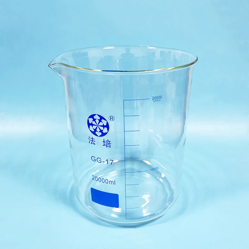 Beaker in low form,Capacity 20000ml,Outer diameter about 290mm,Height about 390mm,Laboratory beaker
Beaker in low form,Capacity 20000ml,Outer diameter about 290mm,Height about 390mm,Laboratory beaker