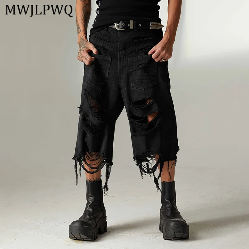 MWJLPWQ мужские брюки средней длины в стиле хип-хоп, повседневные джинсовые шорты в американском стиле High Street RO с отверстиями и карманами, лето 20953 
MWJLPWQ мужские брюки средней длины в стиле хип-хоп, повседневные джинсовые шорты в американском стиле High Street RO с отверстиями и карманами, лето 20953