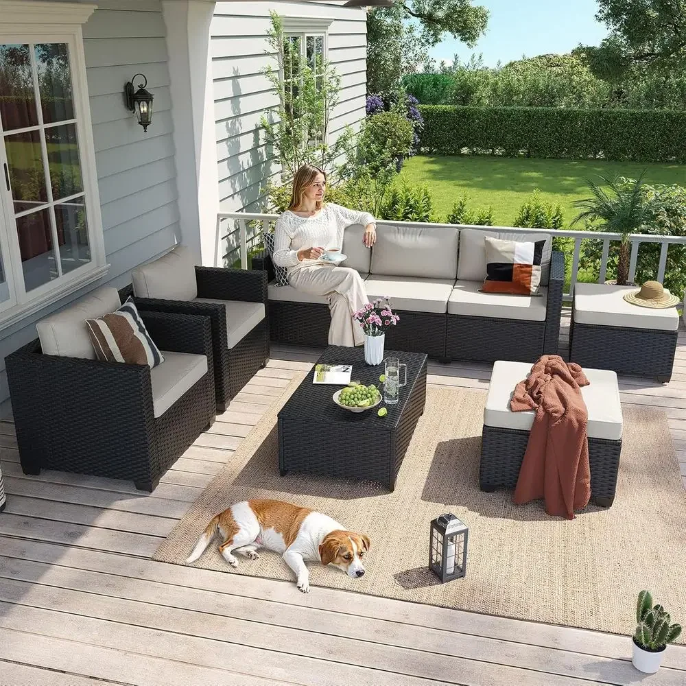 Special Offer8-Piece Outdoor Patio Sectional Set With 7 Seats, Waterproof Cushions, Ideal For Garden, Backyard, Porch, Balcony,
Special Offer8-Piece Outdoor Patio Sectional Set With 7 Seats, Waterproof Cushions, Ideal For Garden, Backyard, Porch, Balcony,