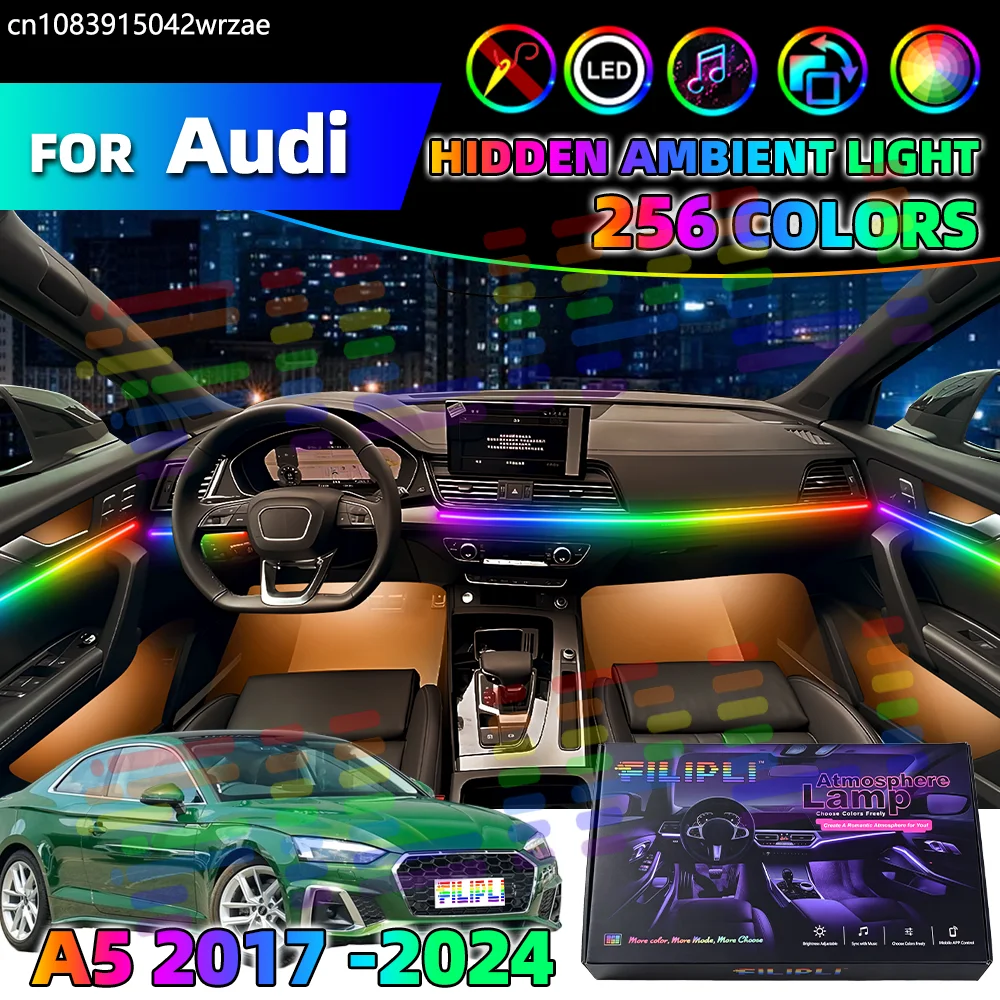 14 in 1 For AUDI A5 F5 2017-2024 Years Car Interior Ambient Lights Strips Breathing Lighting Kit App Control Auto Decorative Lam
14 in 1 For AUDI A5 F5 2017-2024 Years Car Interior Ambient Lights Strips Breathing Lighting Kit App Control Auto Decorative Lam