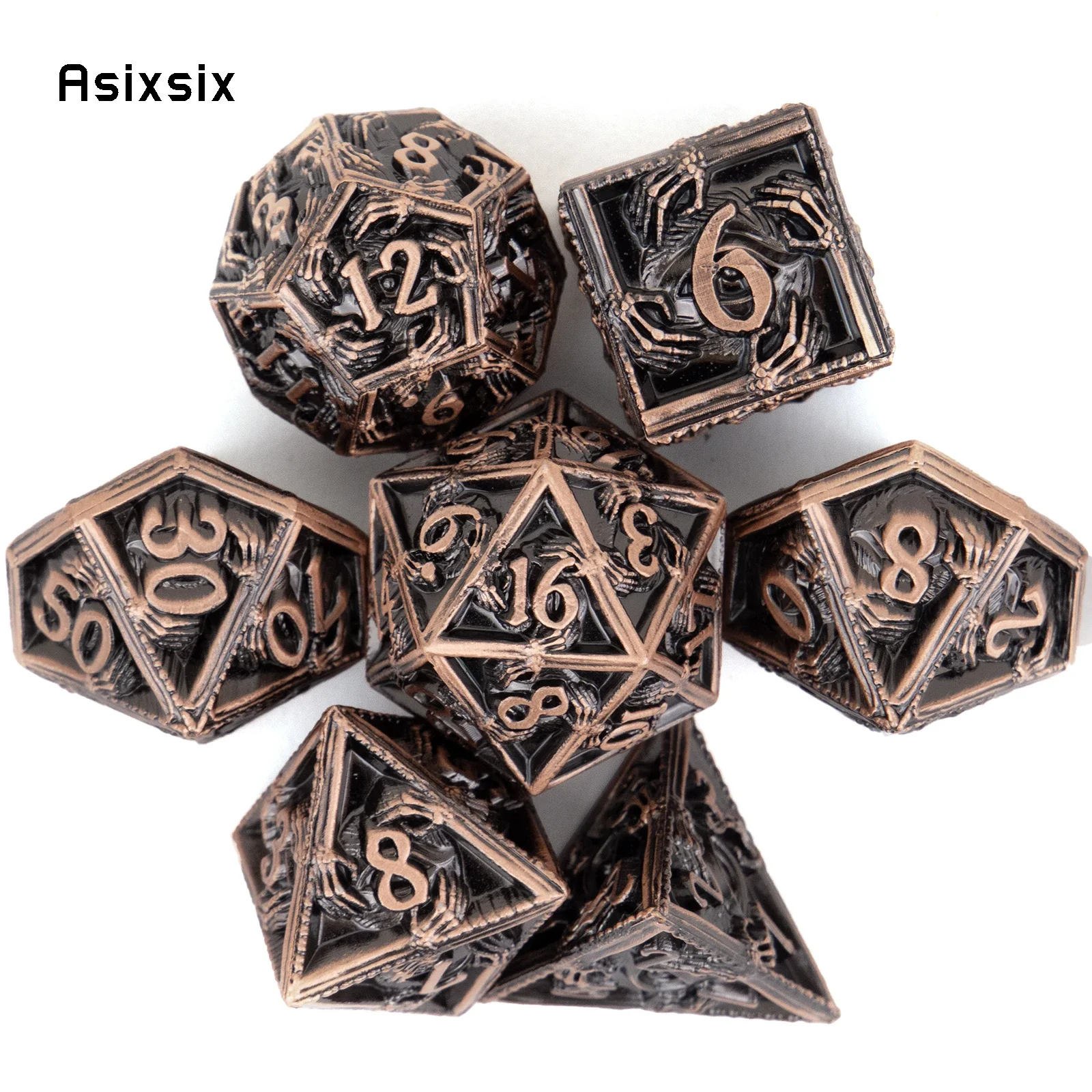 7 Pcs Copper Hand Metal Dice Solid Metal Polyhedral Dice Set Suitable for Role-Playing RPG Board Game Card Game
7 Pcs Copper Hand Metal Dice Solid Metal Polyhedral Dice Set Suitable for Role-Playing RPG Board Game Card Game