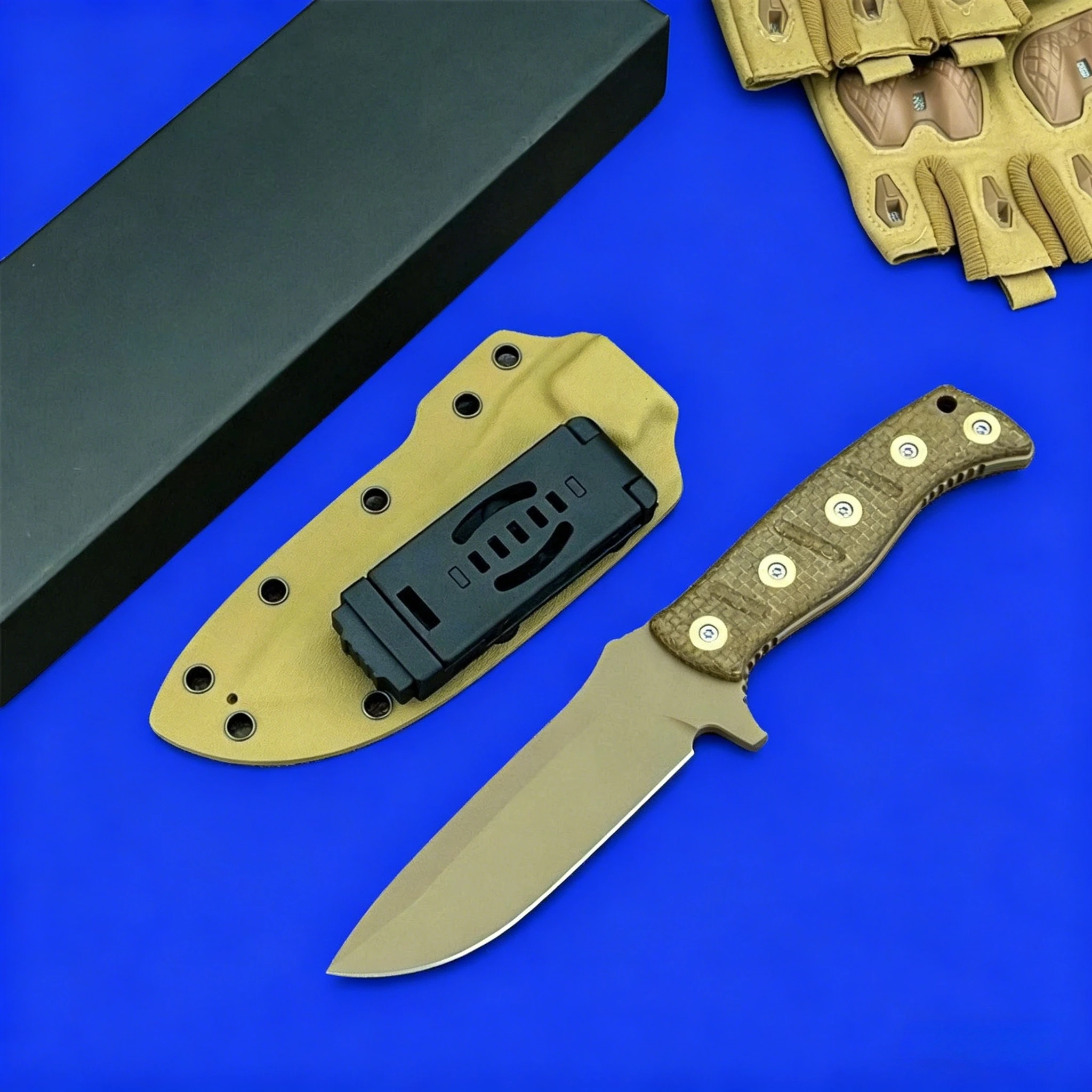 375 Full Tang Outdoor Fixed Knife – D2 Steel Blade Micarta Handle Heavy-Duty Design for Camping Sheath Included Great Companion
375 Full Tang Outdoor Fixed Knife – D2 Steel Blade Micarta Handle Heavy-Duty Design for Camping Sheath Included Great Companion