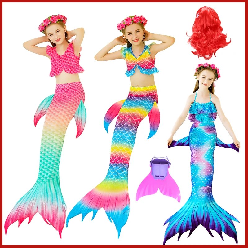 Girl Swimming Mermaid Tail Cosplay Beach Swimwear Bikini Kid Party Gift Fantasy Swimsuit Little Mermaid With Monofin Fin Costume
Girl Swimming Mermaid Tail Cosplay Beach Swimwear Bikini Kid Party Gift Fantasy Swimsuit Little Mermaid With Monofin Fin Costume