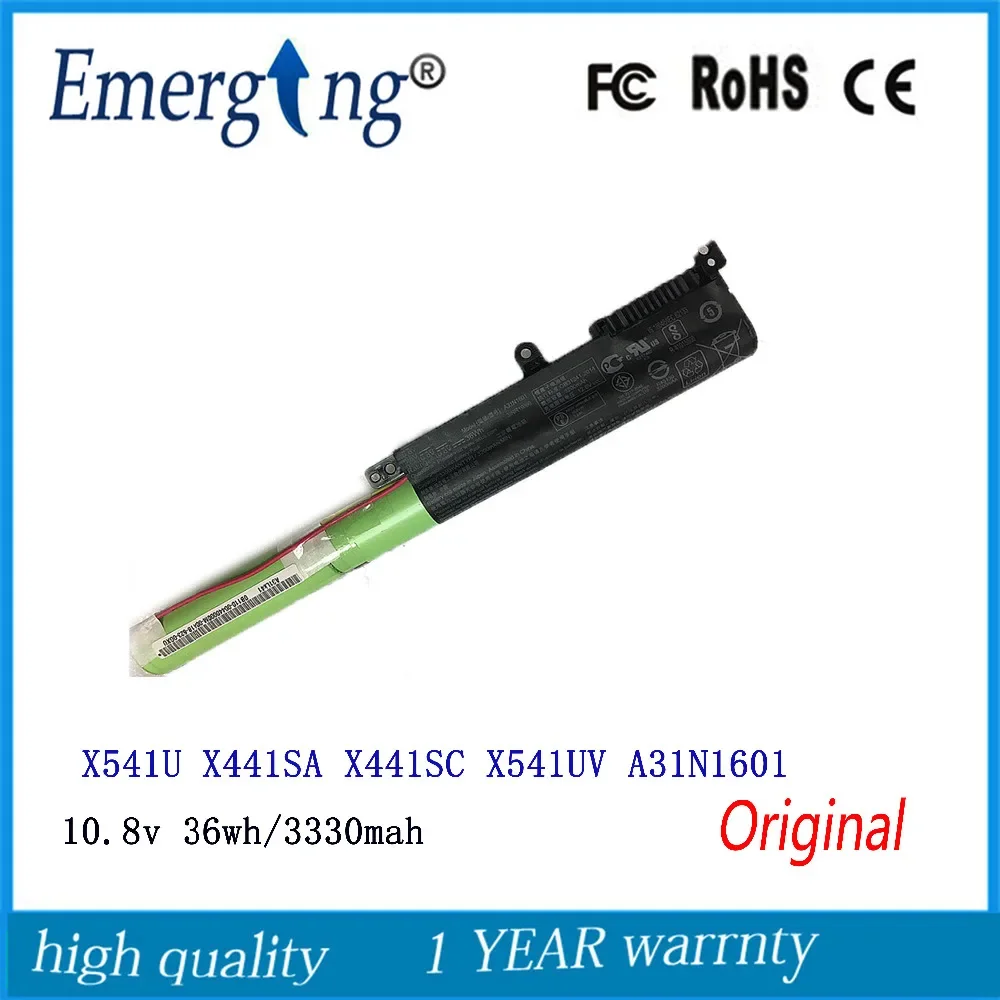 New Original 10.8v 36Wh Laptop Battery A31N1601 for ASUS F541UA R541UA R541UJ R541UV X541SA X541SC X541U X541UA X541UVSeries
New Original 10.8v 36Wh Laptop Battery A31N1601 for ASUS F541UA R541UA R541UJ R541UV X541SA X541SC X541U X541UA X541UVSeries