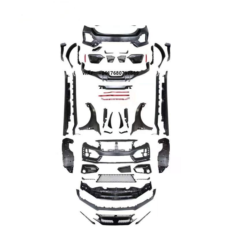 High Quality Front and Rear Bumper Bodykit for Civic 16-20 FK8 1:1 Type R Wide Body Kit
High Quality Front and Rear Bumper Bodykit for Civic 16-20 FK8 1:1 Type R Wide Body Kit