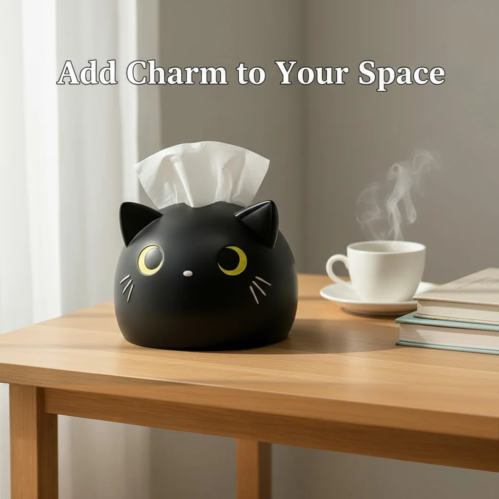 Милый держатель для салфеток из смолы с рисунком черного кота | Эстетический диспенсер для домашнего декора и забавного стола
Милый держатель для салфеток из смолы с рисунком черного кота | Эстетический диспенсер для домашнего декора и забавного стола