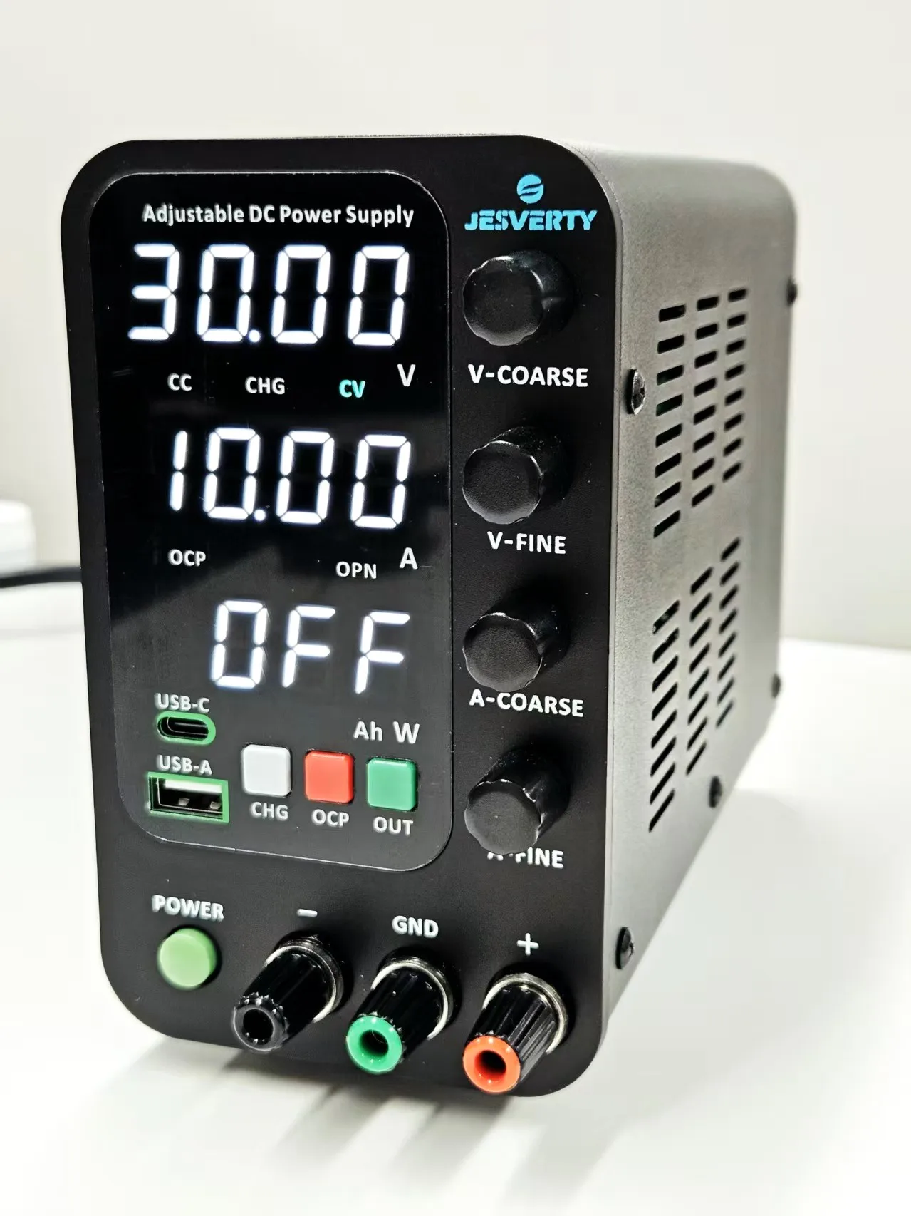 Jesverty DC Power Supply 30V10A Adjustable Switching Power Supply with 5V 2A USB Battery Charging Display Regulator
Jesverty DC Power Supply 30V10A Adjustable Switching Power Supply with 5V 2A USB Battery Charging Display Regulator