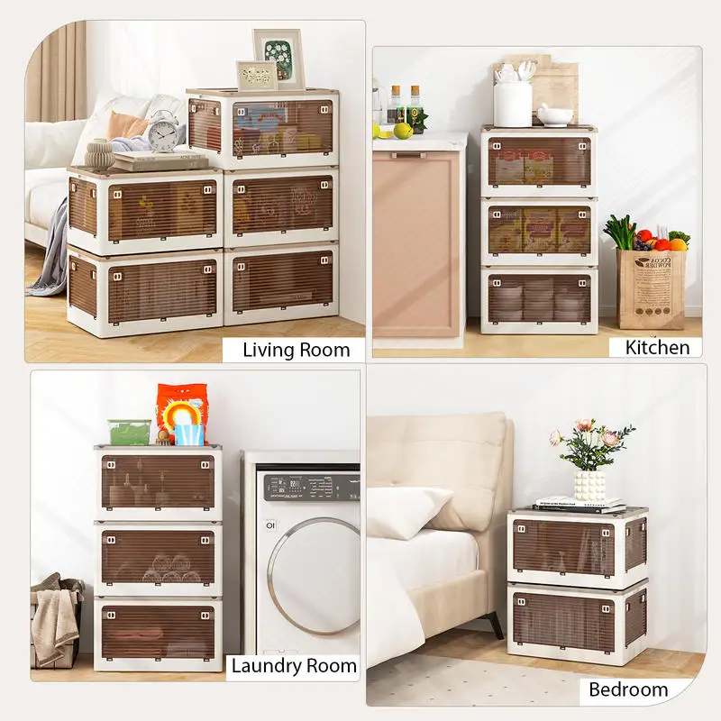 3-Pack Stackable Storage Bins with Lids with 5 Opening Ways-11.5 Gal
3-Pack Stackable Storage Bins with Lids with 5 Opening Ways-11.5 Gal