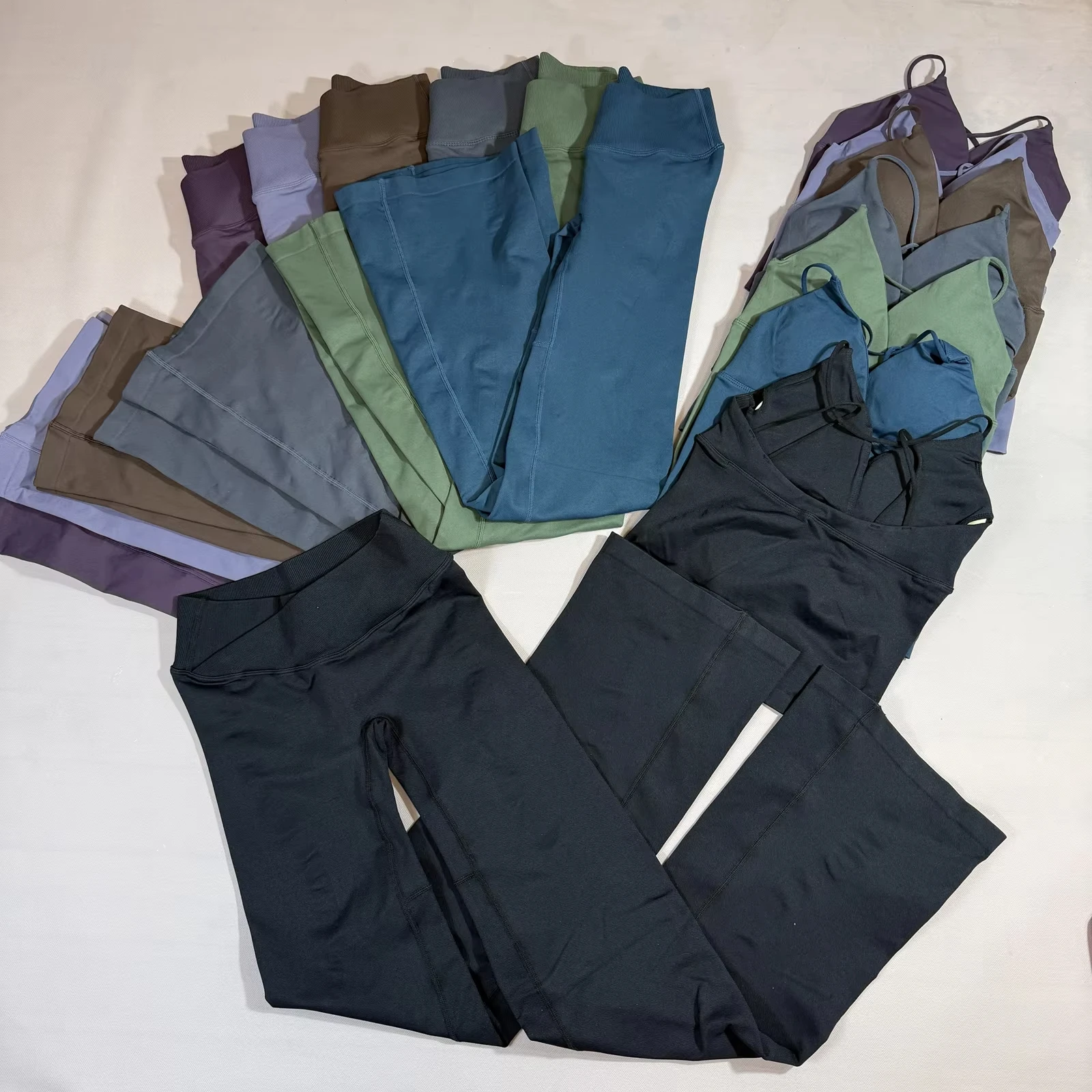 1-2Pcs Sports Set Women Seamless Front Tie Crossover Bra Cami Crop Top Crossover Waist Flare Leggings Gym Fitness Workout Sets
1-2Pcs Sports Set Women Seamless Front Tie Crossover Bra Cami Crop Top Crossover Waist Flare Leggings Gym Fitness Workout Sets