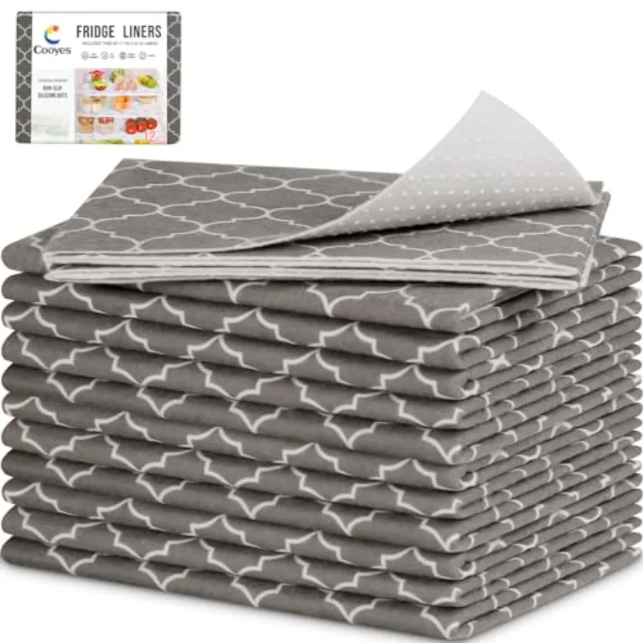 2 Pack Refrigerator Shelf Liners for French Door Fridge 7.7" × 3" Extra Large Non-Slip Fridge Mats Machine Washable Refrigerato
2 Pack Refrigerator Shelf Liners for French Door Fridge 7.7" × 3" Extra Large Non-Slip Fridge Mats Machine Washable Refrigerato
