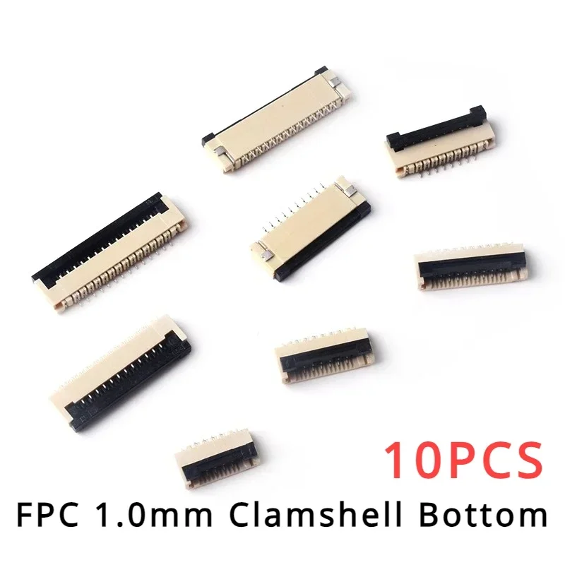 10pcs 1mm Pitch fpc connector Under Clamshell Socket FPC FFC Flat Cable Connector 4P 5P 6P 8P 10P 12P 14P 16P 20P 22P 24P 30P 34
10pcs 1mm Pitch fpc connector Under Clamshell Socket FPC FFC Flat Cable Connector 4P 5P 6P 8P 10P 12P 14P 16P 20P 22P 24P 30P 34