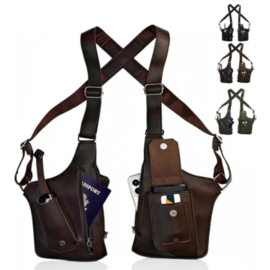 Double Shoulder Armpit Bag for Men, Anti-Theft Cross-Body Concealed Carry with Hidden Phone Wallet Pocket, Premium PU Leather A
Double Shoulder Armpit Bag for Men, Anti-Theft Cross-Body Concealed Carry with Hidden Phone Wallet Pocket, Premium PU Leather A