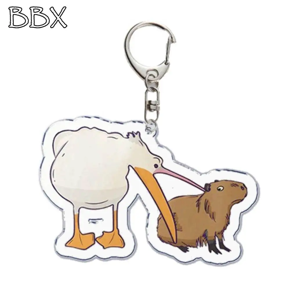 Креативный мультяшный брелок с капибарой и капибарой, акриловый брелок с изображением животных, капибары, забавный кавайный подарок для девочек 
Креативный мультяшный брелок с капибарой и капибарой, акриловый брелок с изображением животных, капибары, забавный кавайный подарок для девочек