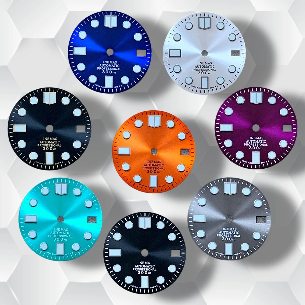 28.5mm S Logo Enamel Dial Suitable for NH35/NH36 Japan Movement C3 Green Luminous High-Quality Watch Modification Accessories
28.5mm S Logo Enamel Dial Suitable for NH35/NH36 Japan Movement C3 Green Luminous High-Quality Watch Modification Accessories