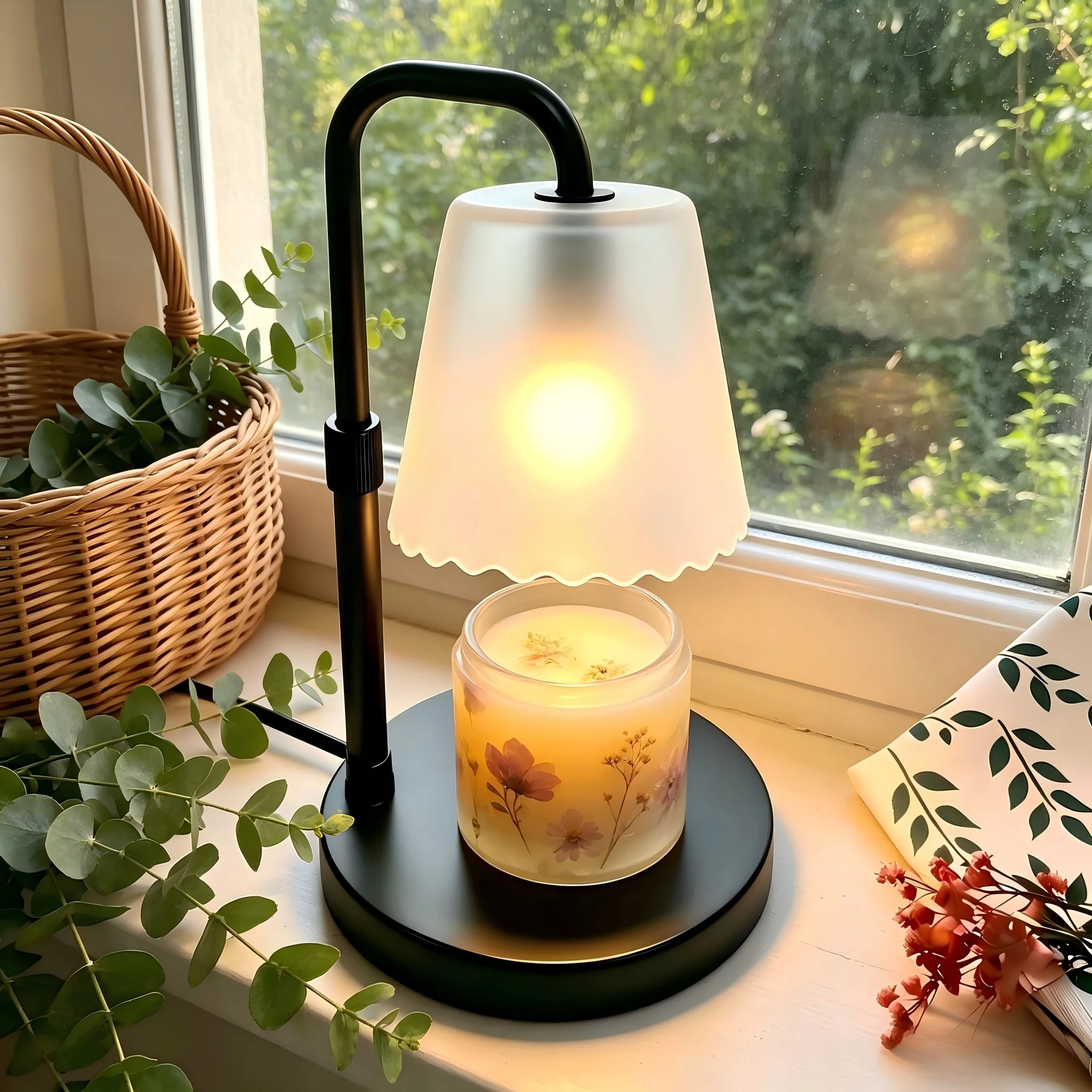 House Warming Gifts New Home Candle Warmer Lamp with Timer Dimmable Electric Wax Melter for Yankee Candles Black Metal Base Frosted Glass Lampshade US Plug
House Warming Gifts New Home Candle Warmer Lamp with Timer Dimmable Electric Wax Melter for Yankee Candles Black Metal Base Frosted Glass Lampshade US Plug