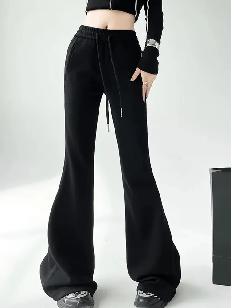 Solid Color and Simple Women's Flare Pants American Slim Style Casual High Waist Drawstring Sport Pants for Office Ladies
Solid Color and Simple Women's Flare Pants American Slim Style Casual High Waist Drawstring Sport Pants for Office Ladies