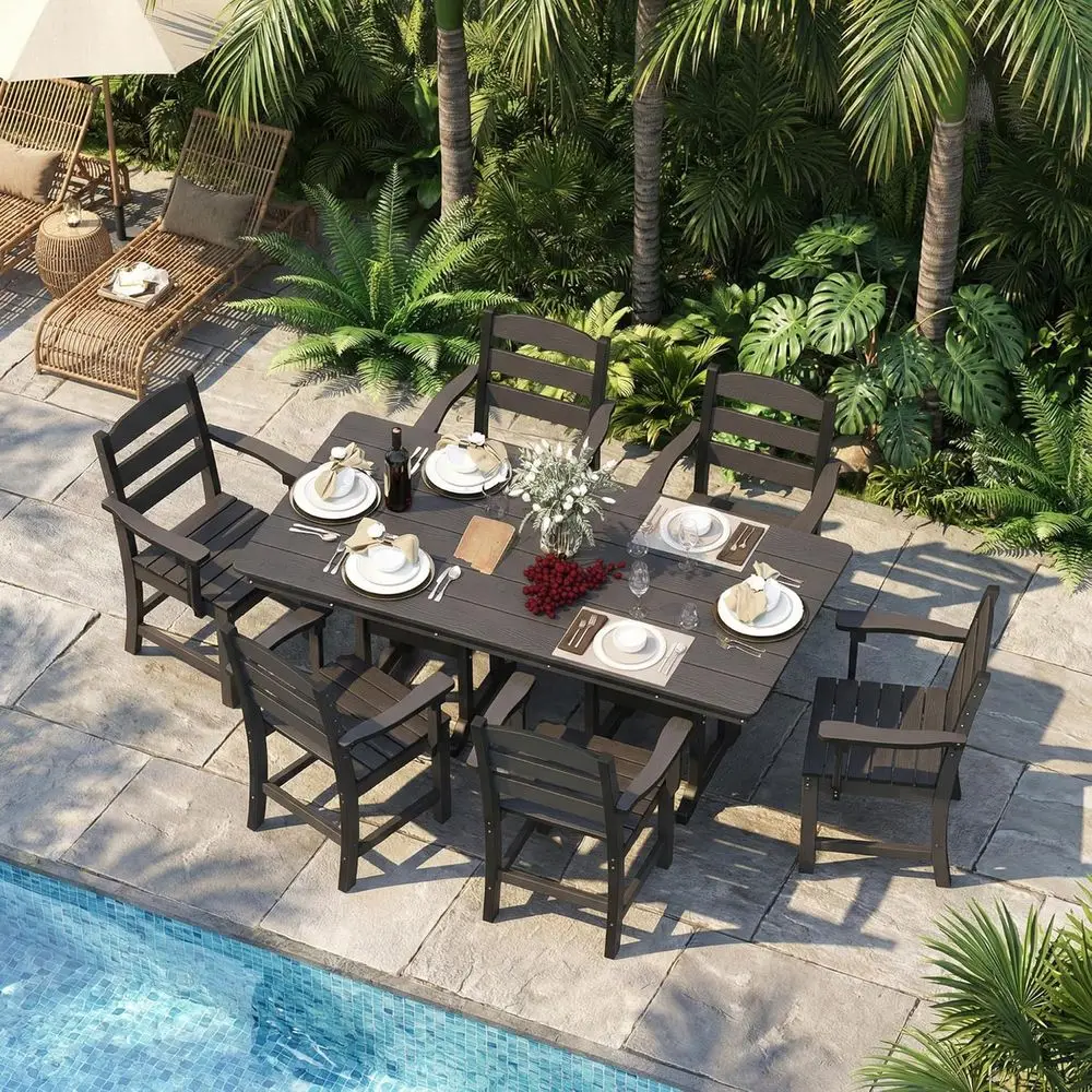 All-Weather 7-Piece Patio Dining Set with Umbrella Hole, Durable Outdoor Furniture for Garden, Backyard, and Poolside (Black)
All-Weather 7-Piece Patio Dining Set with Umbrella Hole, Durable Outdoor Furniture for Garden, Backyard, and Poolside (Black)