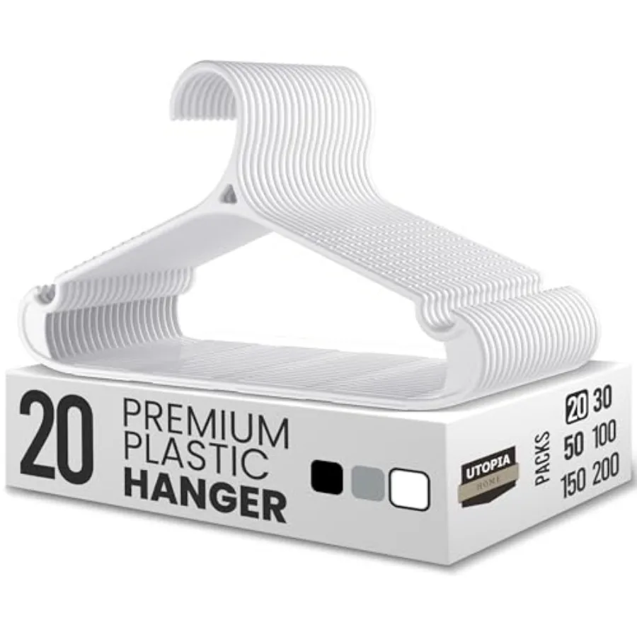 Clothes Hangers - Standard Plastic Hangers Space Saving - Durable Coat Hangers 20 Pack
Clothes Hangers - Standard Plastic Hangers Space Saving - Durable Coat Hangers 20 Pack