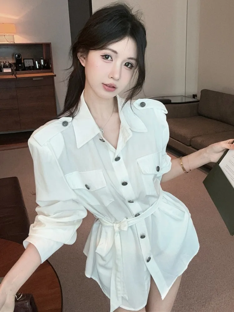 Slimming Long Sleeve Collar Shirt Women's Spring Autumn Loose Fit Fashionable Casual Top Pure Desire Style
Slimming Long Sleeve Collar Shirt Women's Spring Autumn Loose Fit Fashionable Casual Top Pure Desire Style