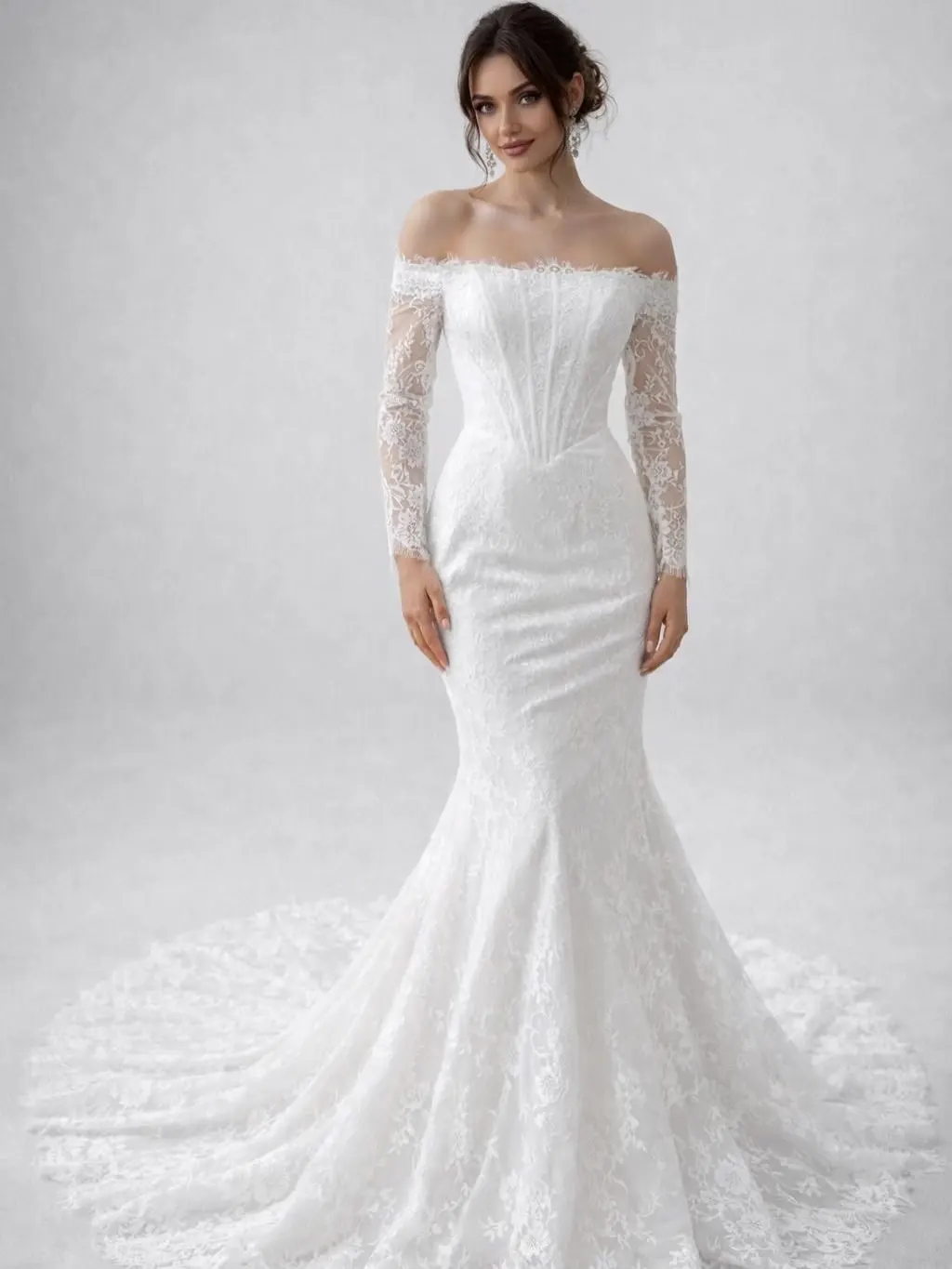 Charming Off The Shoulder Long Sleeves Mermaid Wedding Dresses Sweep Train Custom Made 2026 Vestido De Noival
Charming Off The Shoulder Long Sleeves Mermaid Wedding Dresses Sweep Train Custom Made 2026 Vestido De Noival