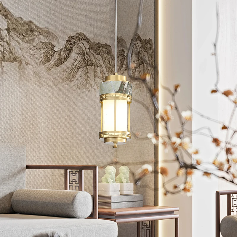 Zen bedside chandelier all-copper new Chinese style simple modern personalized bedroom decoration long line marble single head s
Zen bedside chandelier all-copper new Chinese style simple modern personalized bedroom decoration long line marble single head s