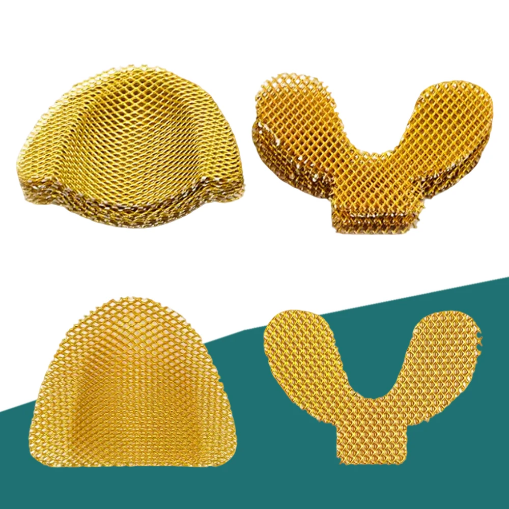 20 Pcs Dental Reinforcement Mesh Golden Metal Palatal Reinforcement Mesh for Upper and Lower Palatal
20 Pcs Dental Reinforcement Mesh Golden Metal Palatal Reinforcement Mesh for Upper and Lower Palatal