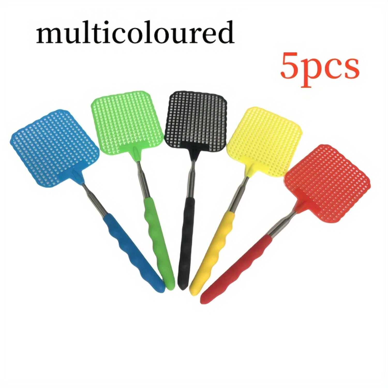 Durable and Colorful Extended Reach Fly Swatter Set with Extended Handle - Heavy Duty 5-Pack, Ideal for Home, Classroom, and Off
Durable and Colorful Extended Reach Fly Swatter Set with Extended Handle - Heavy Duty 5-Pack, Ideal for Home, Classroom, and Off