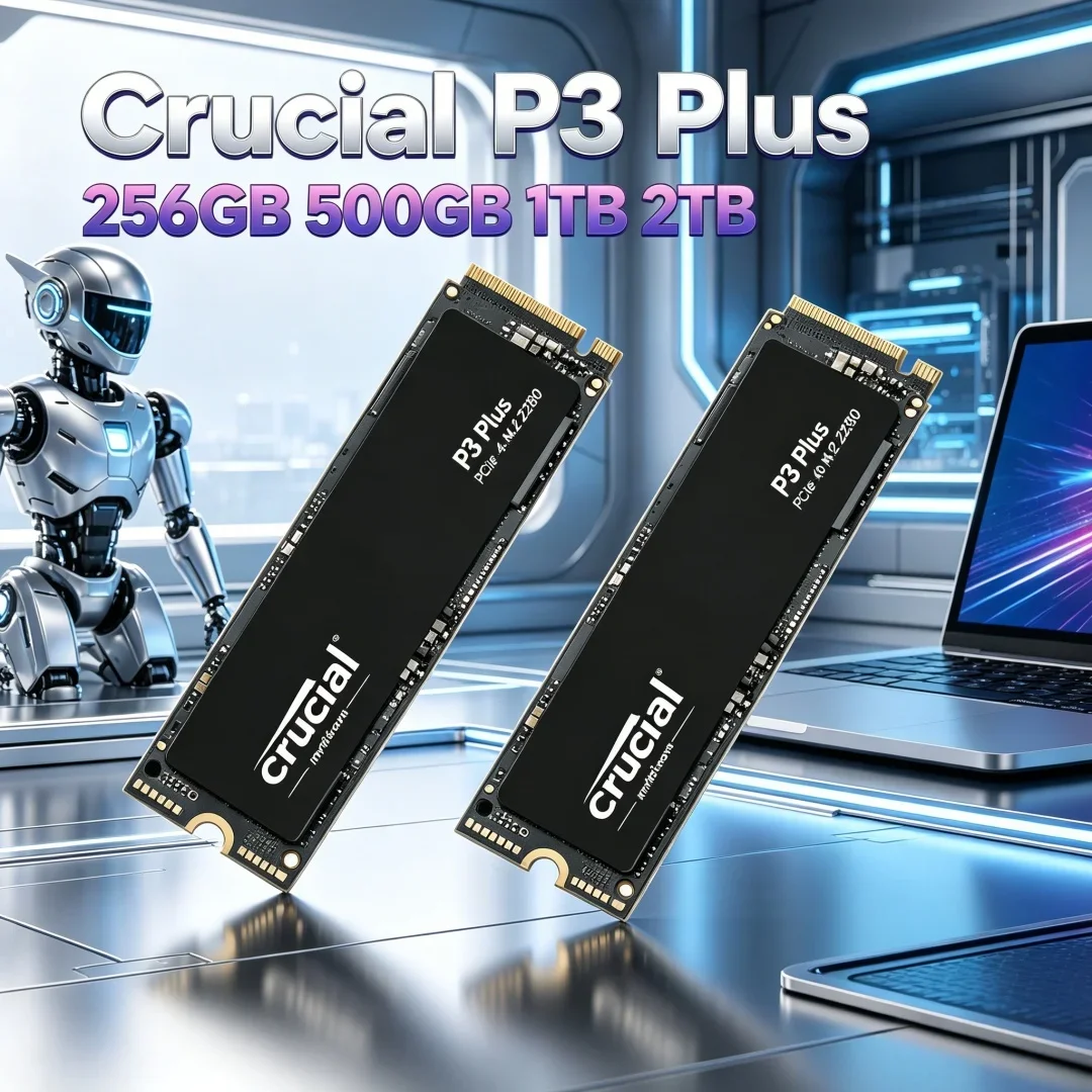 Stable Performance Crucial P3 Plus High Speed M.2 NVMe SSD 2280 1TB 2TB PCIe Gen4 OEM Internal Drive
Stable Performance Crucial P3 Plus High Speed M.2 NVMe SSD 2280 1TB 2TB PCIe Gen4 OEM Internal Drive