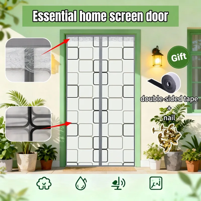 Magnetic screen door does not affect lighting, automatically closes, bedroom balcony universal, removable and washable
Magnetic screen door does not affect lighting, automatically closes, bedroom balcony universal, removable and washable