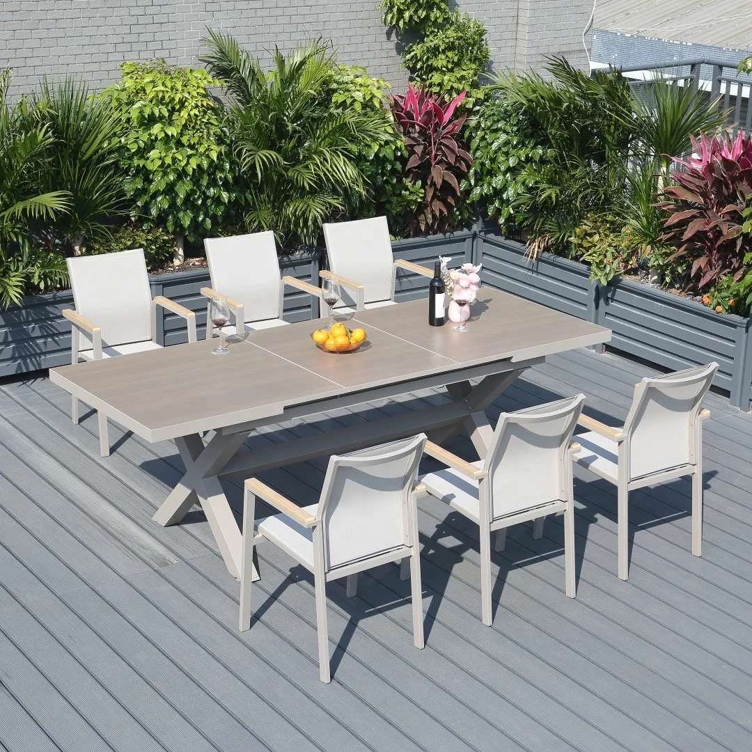 Extendable Outdoor Dining Table Patio Garden Aluminum Table For Villa Backyard Dining Space Saving Hot Sale Factory Direct
Extendable Outdoor Dining Table Patio Garden Aluminum Table For Villa Backyard Dining Space Saving Hot Sale Factory Direct