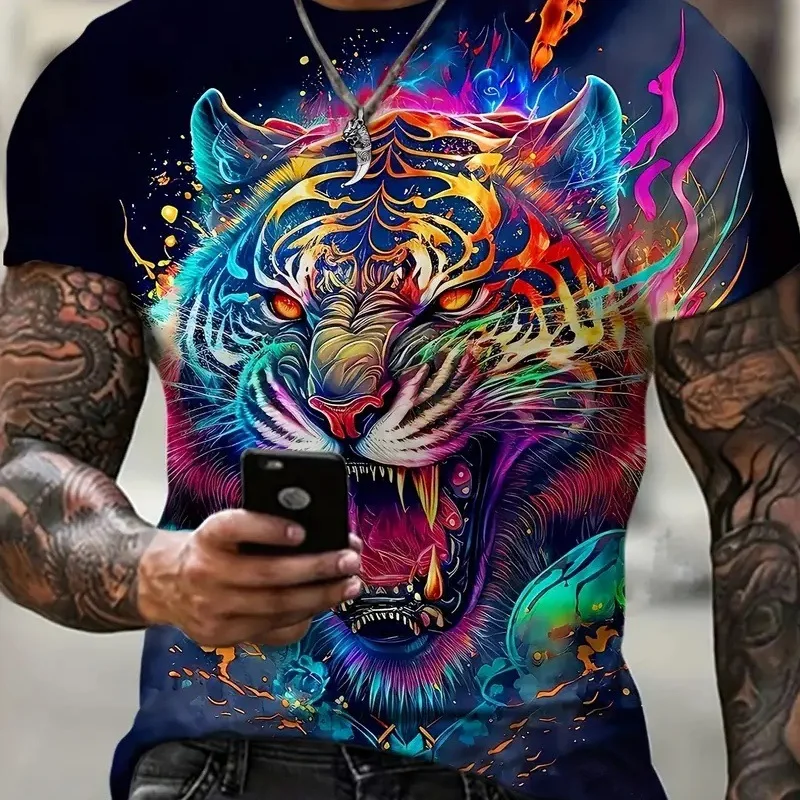 2025 Streetwear 3D Printed Fierce Tiger Pattern Breathable Loose Short Sleeve Casual T-shirt for Men
2025 Streetwear 3D Printed Fierce Tiger Pattern Breathable Loose Short Sleeve Casual T-shirt for Men