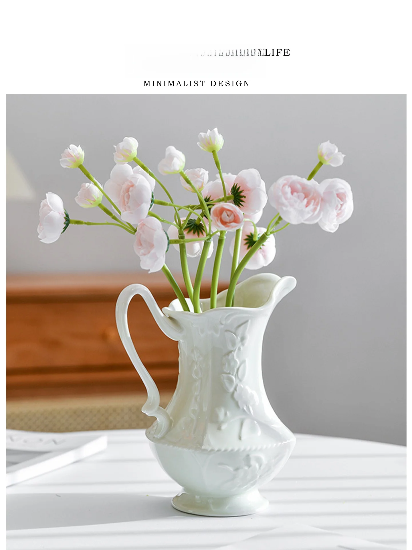 Modern Ins Sle Cerc Flower Vase High Aesthetic Home Decoration Mu Bai White Color Single Bottle Floor Standing Flower Pot
Modern Ins Sle Cerc Flower Vase High Aesthetic Home Decoration Mu Bai White Color Single Bottle Floor Standing Flower Pot
