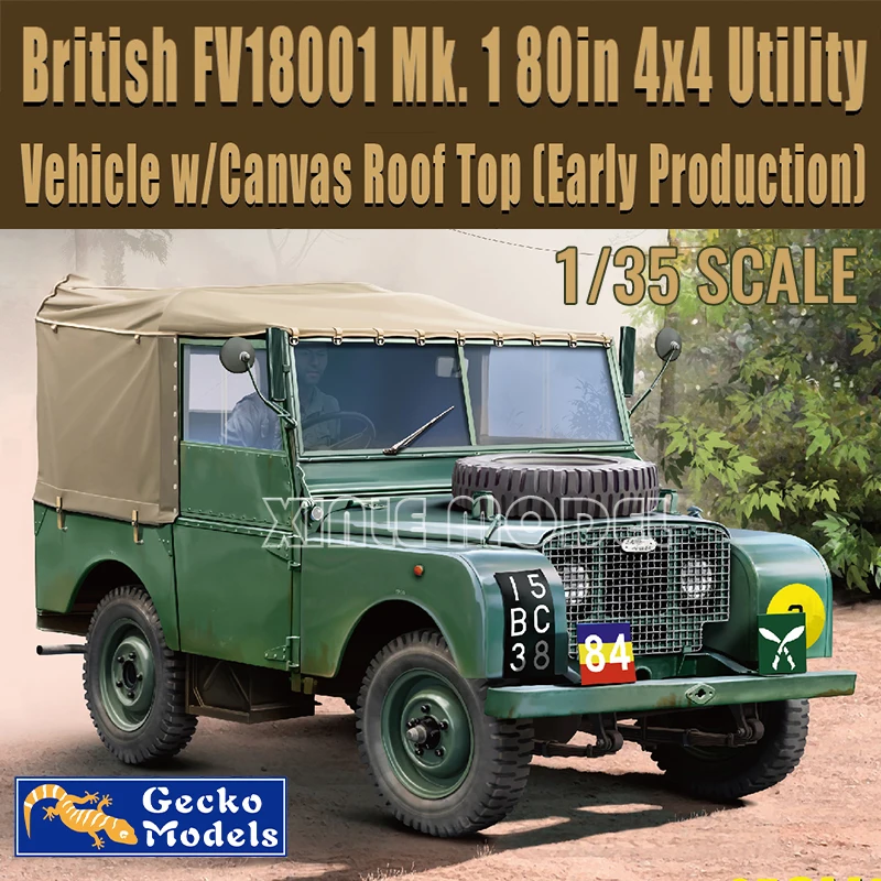 Комплект пластиковой сборки модели Gecko 35GM0062 FV18001 Mk. 1 Уличная машина 80 дюймов 4x4 с парусиновой крышей (для раннего производства) 1/35
Комплект пластиковой сборки модели Gecko 35GM0062 FV18001 Mk. 1 Уличная машина 80 дюймов 4x4 с парусиновой крышей (для раннего производства) 1/35
