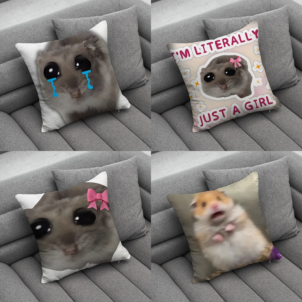 Funny Sad Hamster Meme Pillow Case Soft Cushion Cases for Farmhouse Sofa Decor Home Decorations and Protector
Funny Sad Hamster Meme Pillow Case Soft Cushion Cases for Farmhouse Sofa Decor Home Decorations and Protector