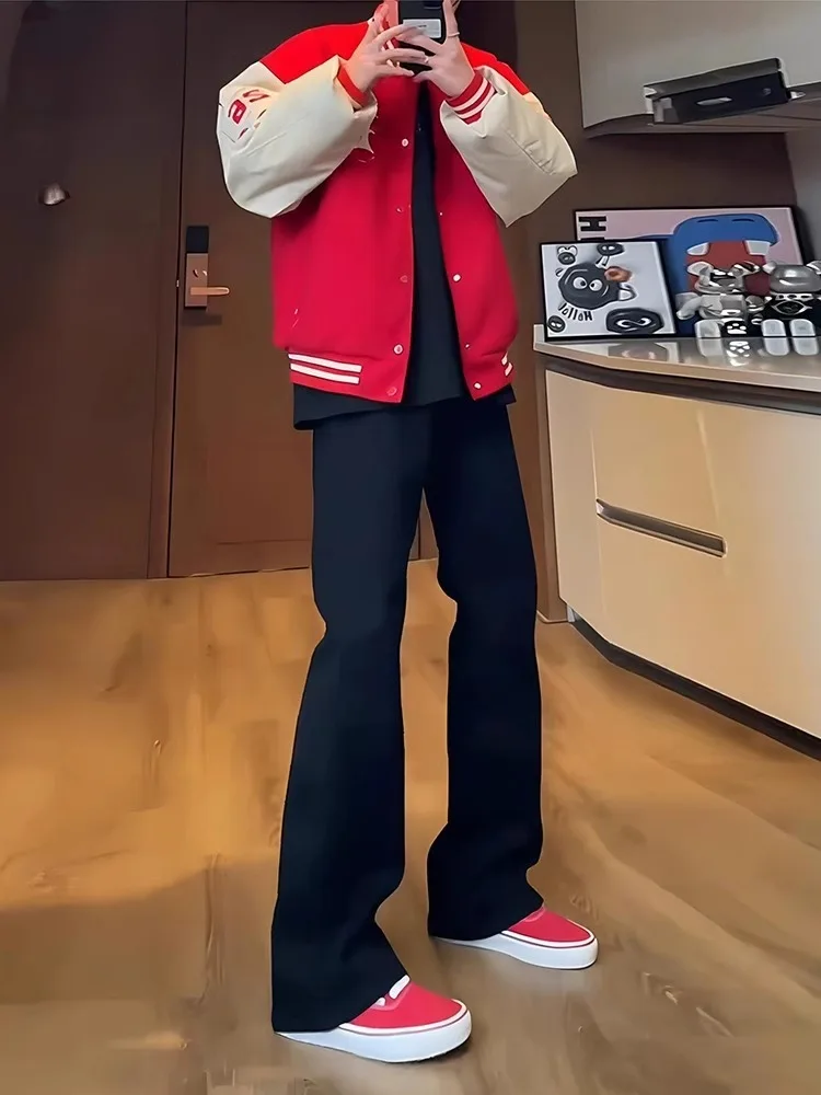 Джинсы Pure Bla Knife в американском стиле High Street, расклешенные брюки для мальчиков, прямые, облегающие, стильные подростковые брюки
Джинсы Pure Bla Knife в американском стиле High Street, расклешенные брюки для мальчиков, прямые, облегающие, стильные подростковые брюки