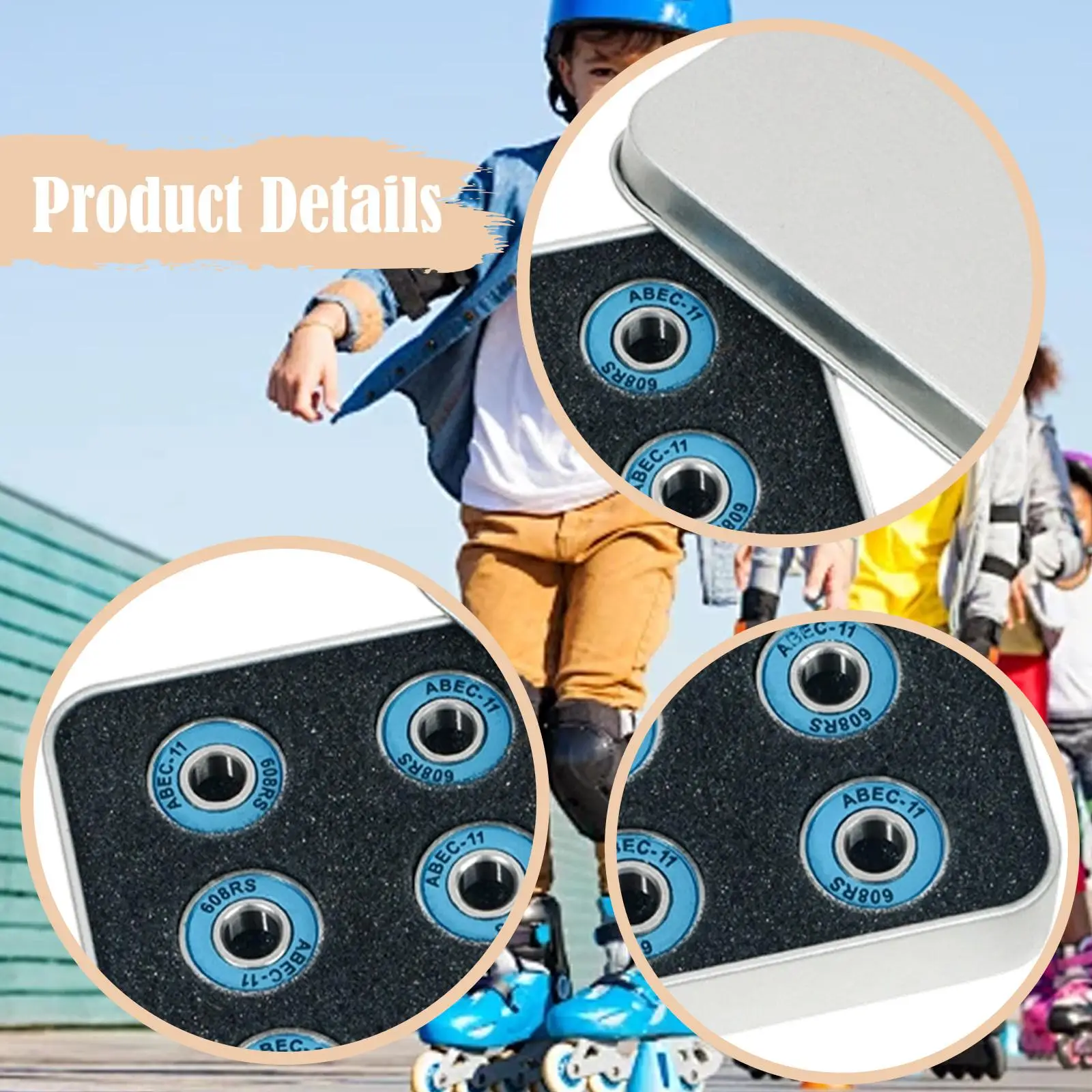 High Speed Roller Skate Bearings Bearing Steel Replacement Inline Accessories for Skateboarding Sports and Equipment
High Speed Roller Skate Bearings Bearing Steel Replacement Inline Accessories for Skateboarding Sports and Equipment