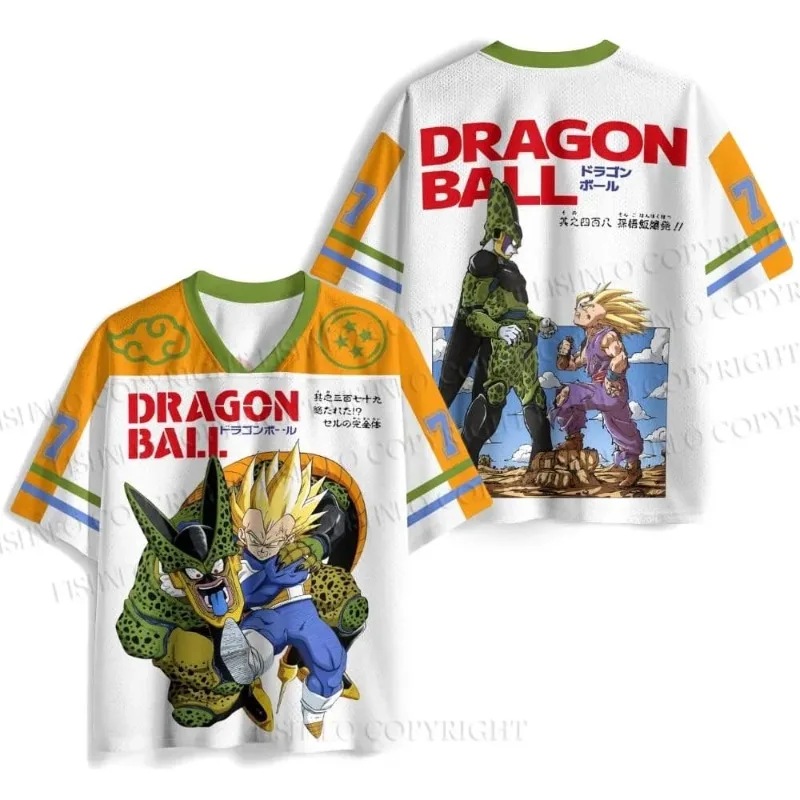 Retro Dragon Ball Jersey T-shirt Men Women Oversized Anime Print Mesh Football Shirt Hip Hop Streetwear Casual Tops for Fans
Retro Dragon Ball Jersey T-shirt Men Women Oversized Anime Print Mesh Football Shirt Hip Hop Streetwear Casual Tops for Fans