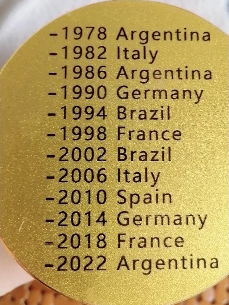 Golden Resin Football Trophy World Argentina Champions Trophy Club Soccer Trophies Ornament Home Decor Crafts Souvenirs Gifts
Golden Resin Football Trophy World Argentina Champions Trophy Club Soccer Trophies Ornament Home Decor Crafts Souvenirs Gifts