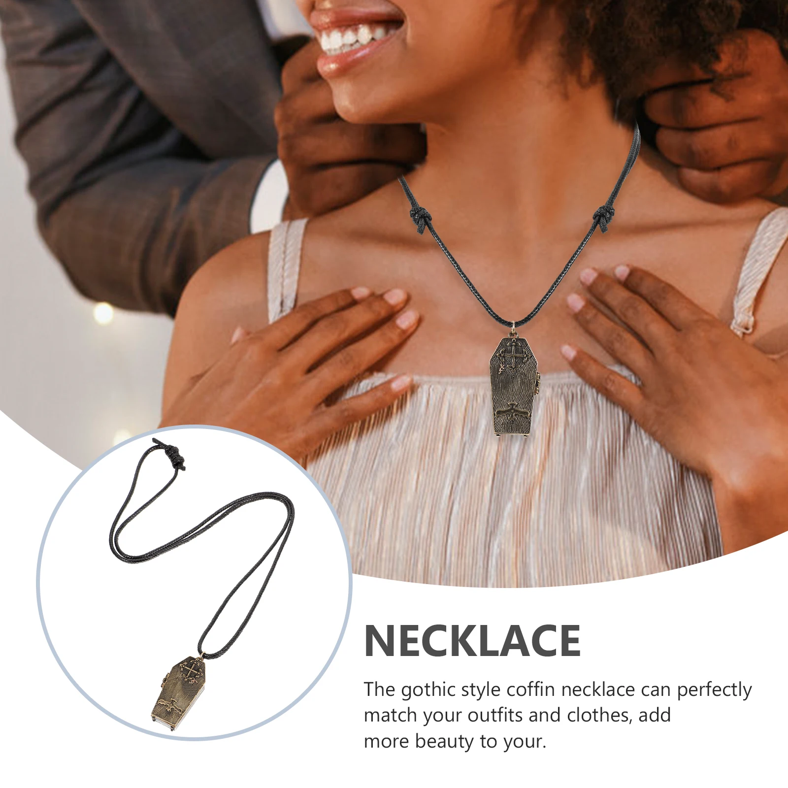 Retro Style Necklace Coffin Goth Jewelry Halloween Punk Metal Choker for Men Alloy Men's Man
Retro Style Necklace Coffin Goth Jewelry Halloween Punk Metal Choker for Men Alloy Men's Man
