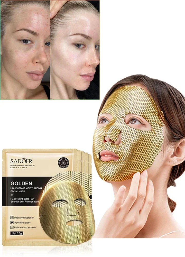 24K Gold Moisturizing Facial Masks Skincare Firming Nourishing Smooth Skin Rejuvenation Face Mask Sheets Mask
24K Gold Moisturizing Facial Masks Skincare Firming Nourishing Smooth Skin Rejuvenation Face Mask Sheets Mask