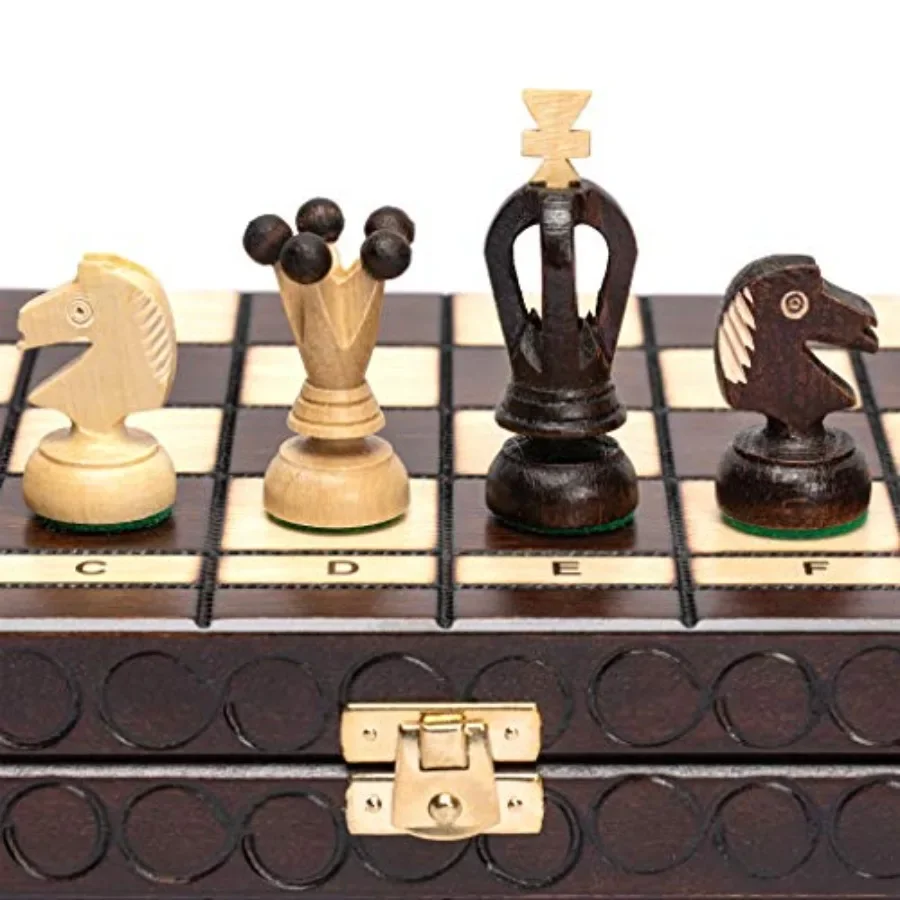 European International Chess Wooden Game Set for home and tournament use, handcrafted wooden pieces in natural wood and black,
European International Chess Wooden Game Set for home and tournament use, handcrafted wooden pieces in natural wood and black,