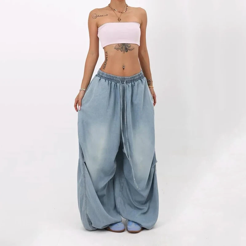 Autumn Oversized Women Wide Leg Jeans Y2K Hip Hop Streetwear Loose Denim Pants High Waist Drawstring All Match Straight Trousers
Autumn Oversized Women Wide Leg Jeans Y2K Hip Hop Streetwear Loose Denim Pants High Waist Drawstring All Match Straight Trousers